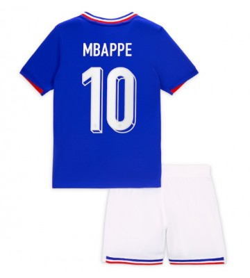 Frankrig Kylian Mbappe #10 Replika Babytøj Hjemmebanesæt Børn EM 2024 Kortærmet (+ Korte bukser)